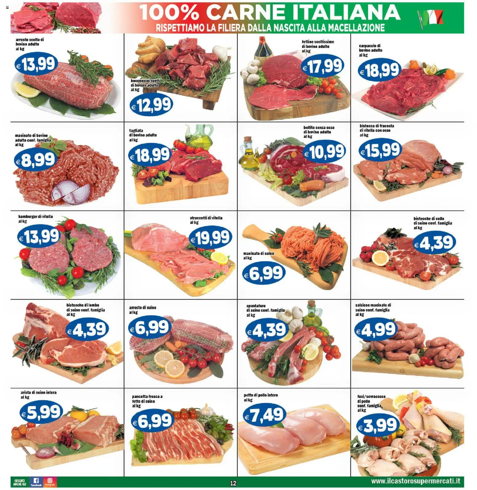 Volantino Il Castoro del 27.03.2026 | Pagina: 12 | Prodotti: Petto di Pollo, Arrosto, Pollo, Pancetta