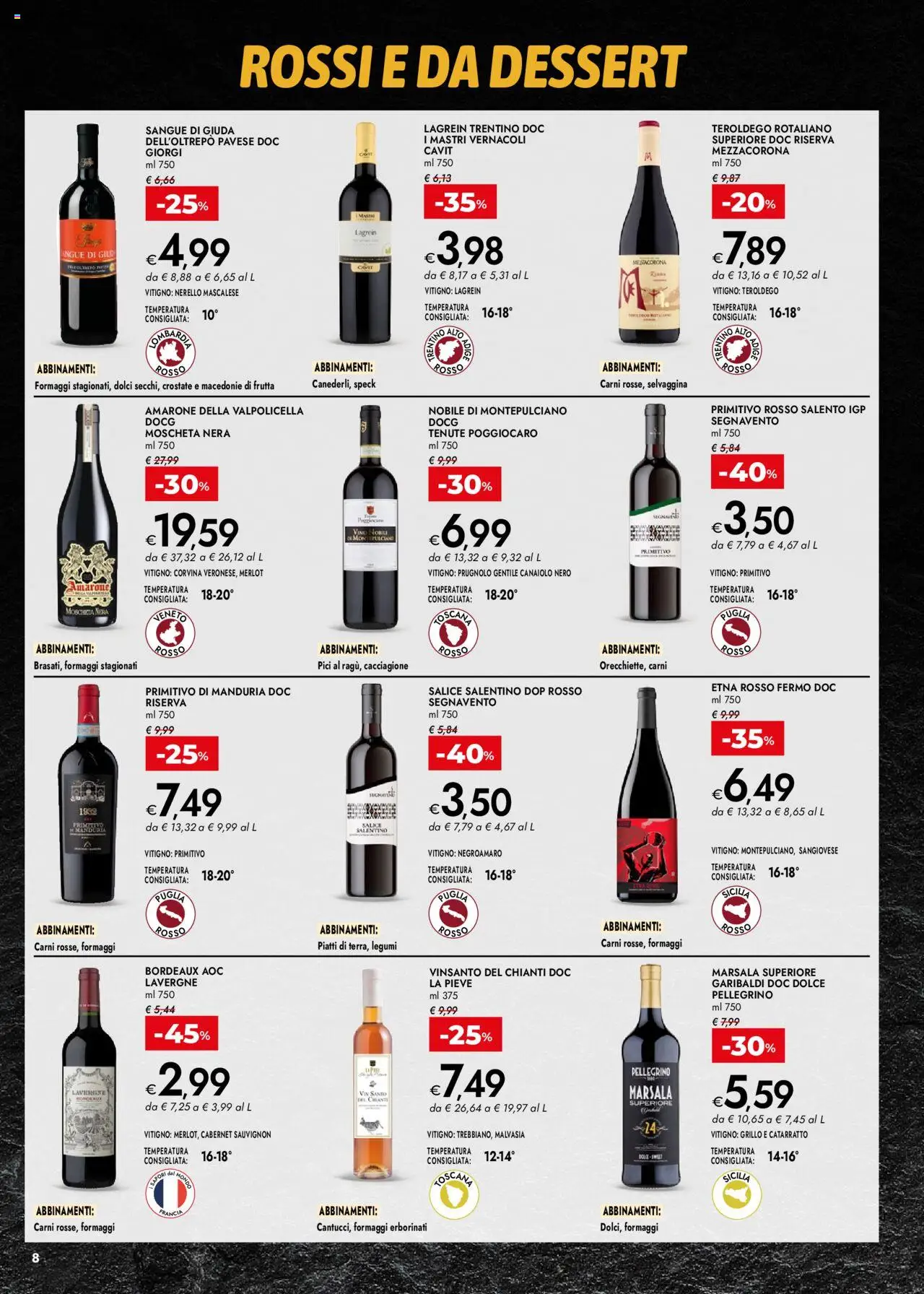 Volantino bennet del 16.10.2025 | Pagina: 8 | Prodotti: Speck, Legumi, Frutta, Vino