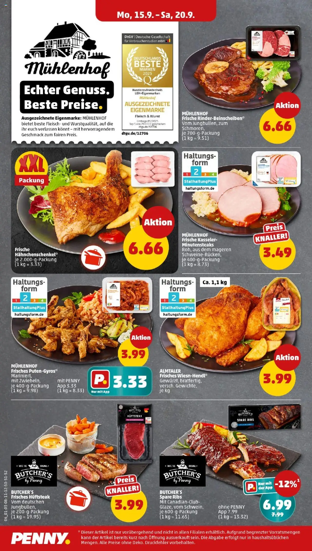 Penny - Mecklenburg-Vorpommern – gültig ab 15.09.2025 | Seite: 6 | Produkte: Top, Hahnchenschenkel, Wurst, Fleisch