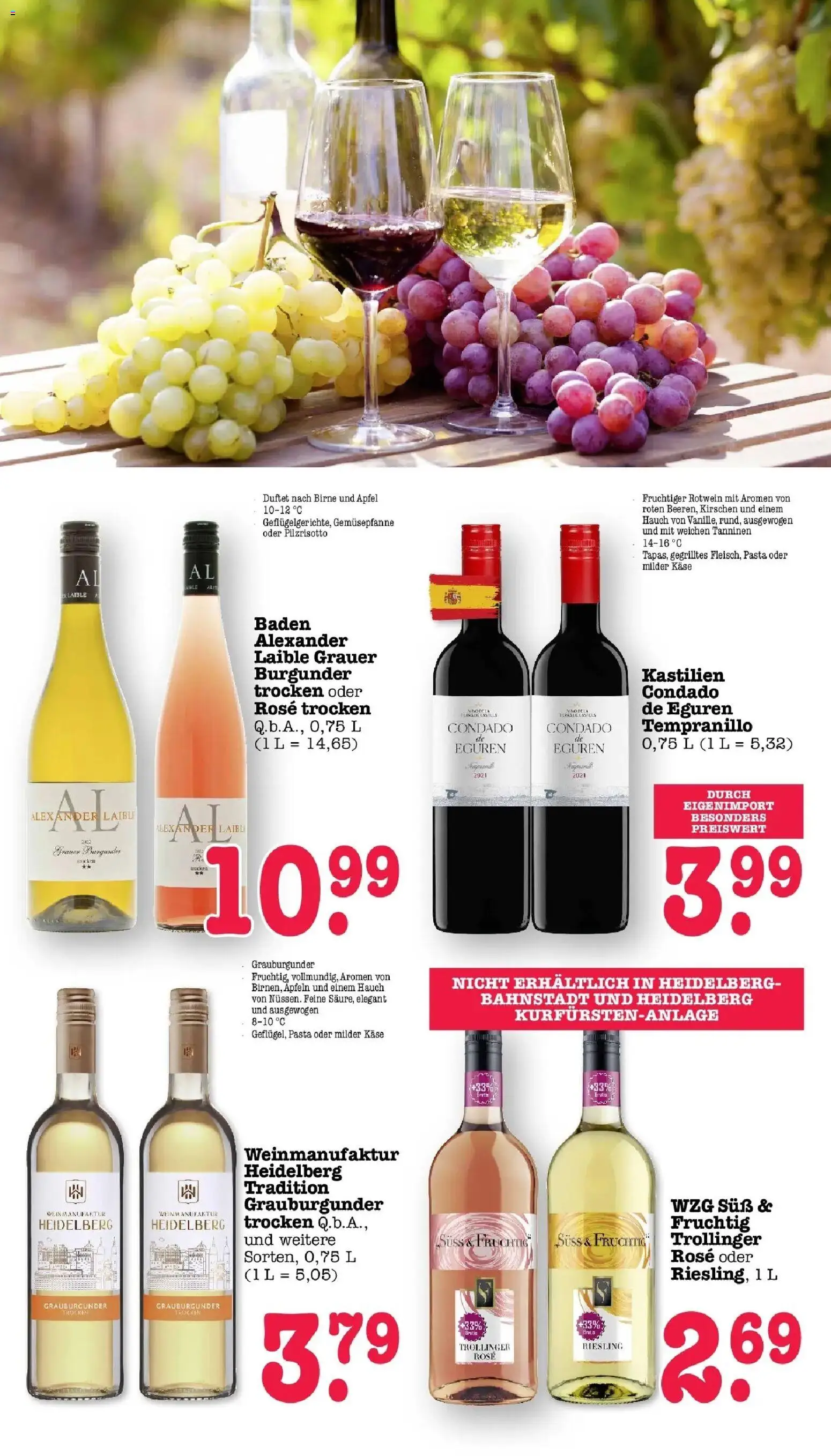 E center Prospekt Heidelberg	 – gültig ab 23.03.2026 | Seite: 46 | Produkte: Rotwein, Äpfel, Kirschen, Pasta