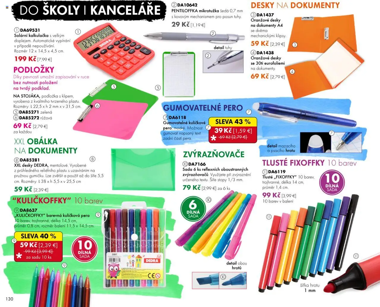 Dedra Katalog 8 2025 │ platný od 25.07.2025 | Strana: 30 | Produkty: Pero, Kalkulačka
