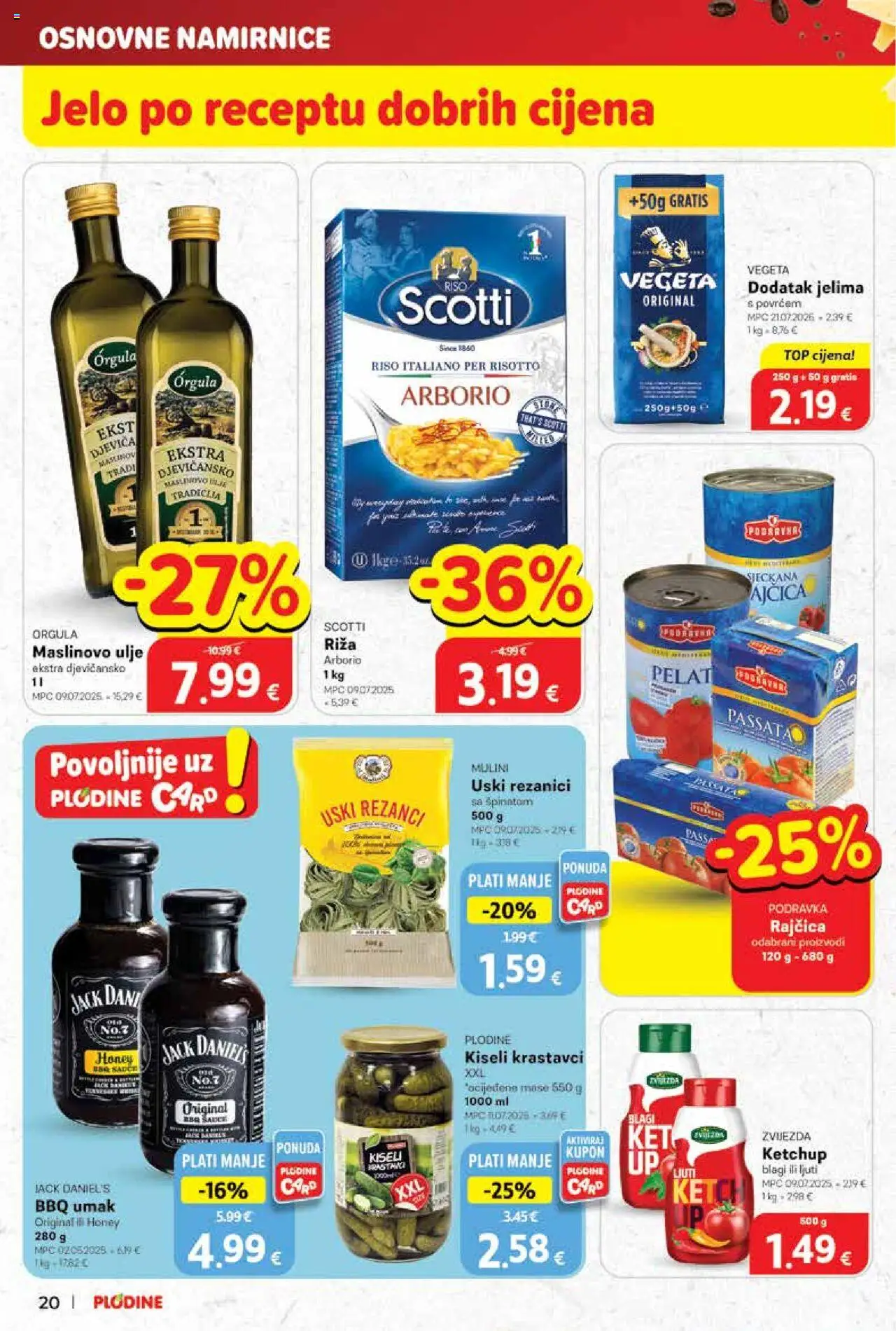 Plodine katalog | vrijedi od 08.10.2025 | Stranica: 20 | Proizvodi: Ulje, Podravka, Riža, Rajčica