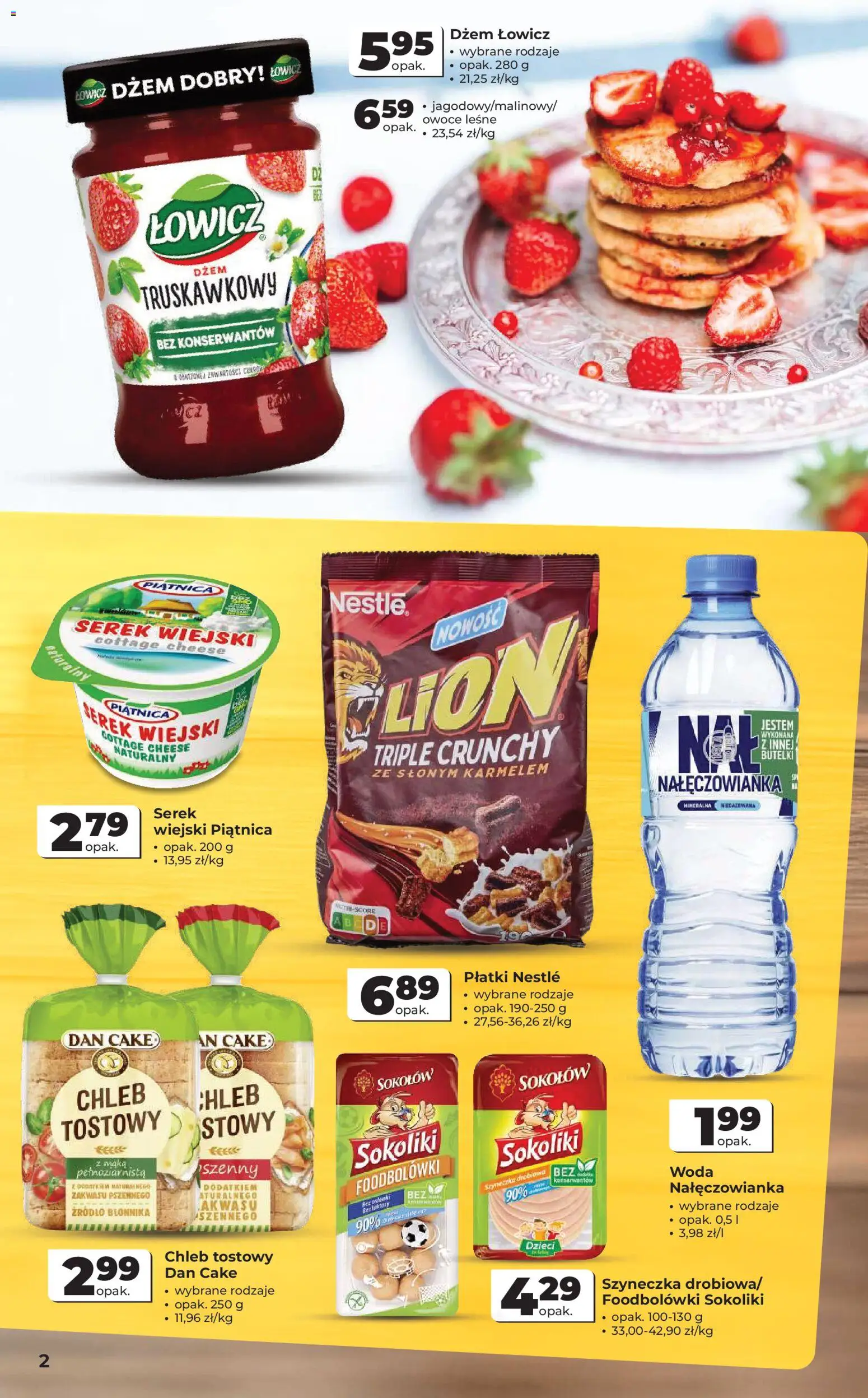 Odido gazetka od 08.04.2026 | Strona: 2 | Produkty: Chleb tostowy, Serek wiejski, Dżem, Chleb
