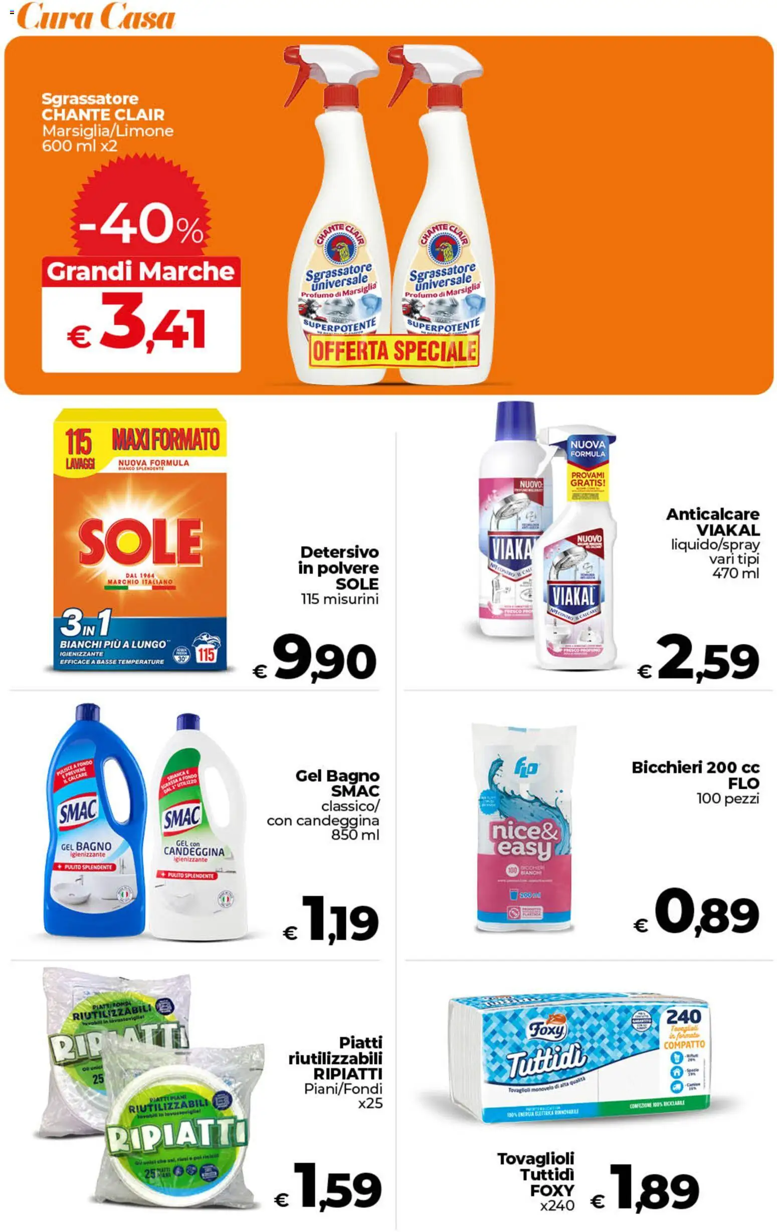 Volantino Ipercoop del 13.02.2026 | Pagina: 47 | Prodotti: Candeggina, Anticalcare, Sgrassatore, Lavastoviglie