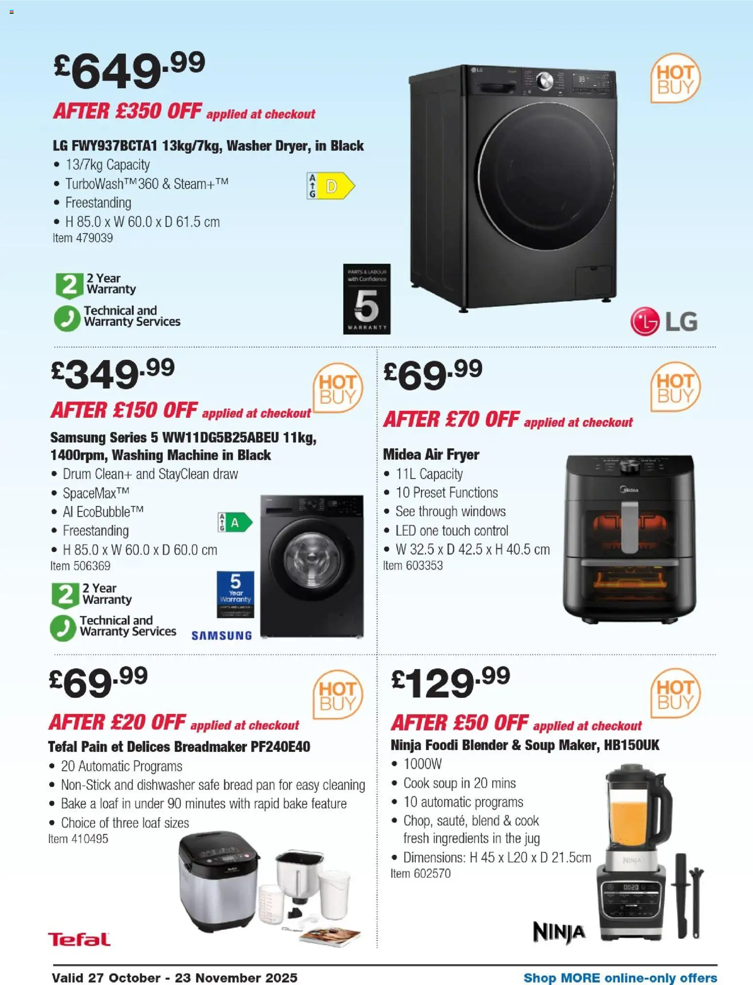 {H1} | Page: 28 | Products: Soup, Washing machine, Dishwasher, Fryer