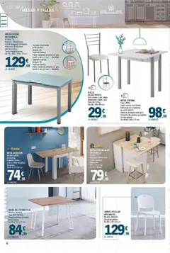 E.Leclerc folleto │ válido desde el 29.08.2025 | Página: 4 | Productos: Crema, Cocina, Mesa, Silla