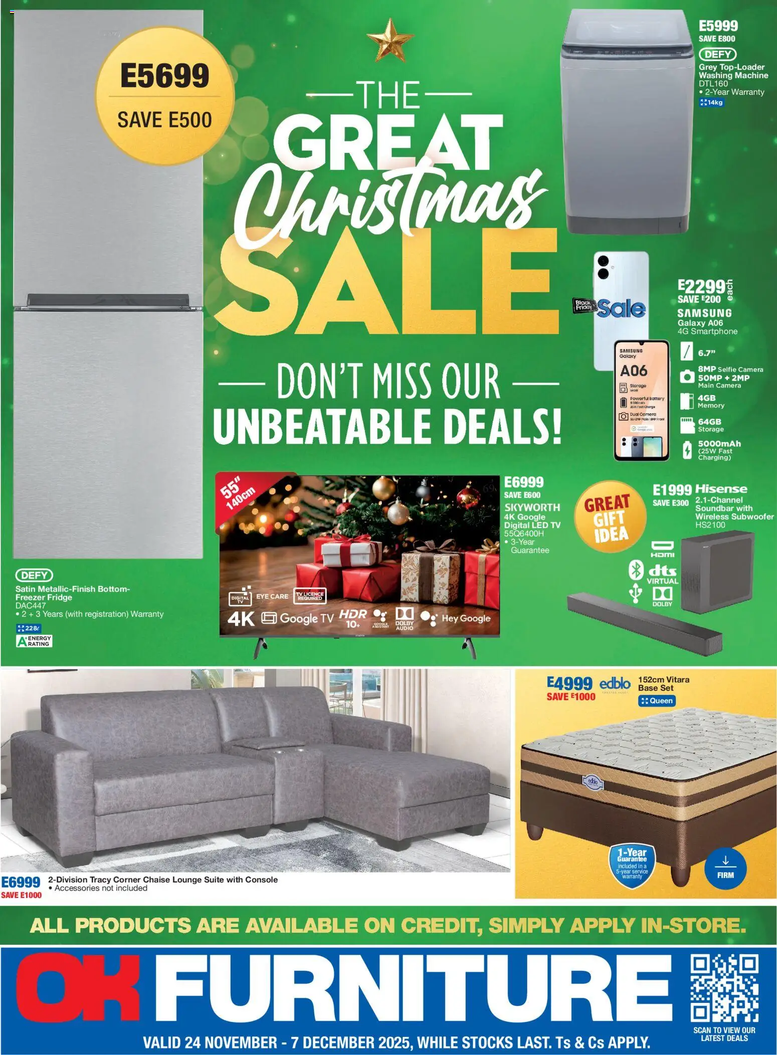 New OK Furniture catalogue – valid from 24.11.2025 | Page: 1 | Products: Camera, Audio, Freezer, Fridge