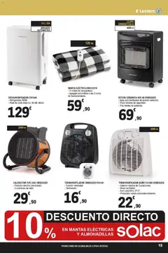 Vista previa E.Leclerc folleto válido desde el 21.01.2026 | Página: 15 | Productos: Manta, Ventilador, Baño