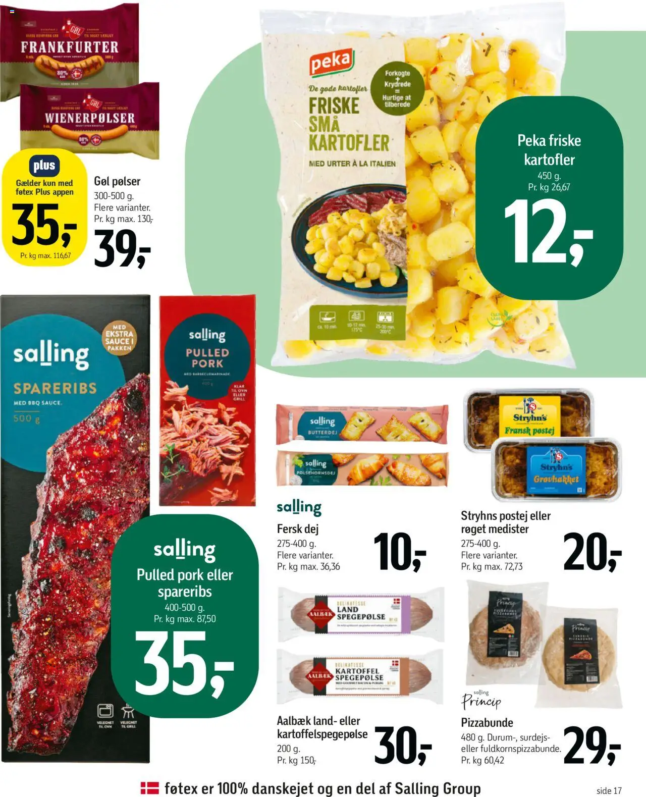 Føtex Tilbudsavis gyldig fra 15.08.2025 | Side: 27 | Produkter: Pølser, Kartofler, Spareribs, Ovn