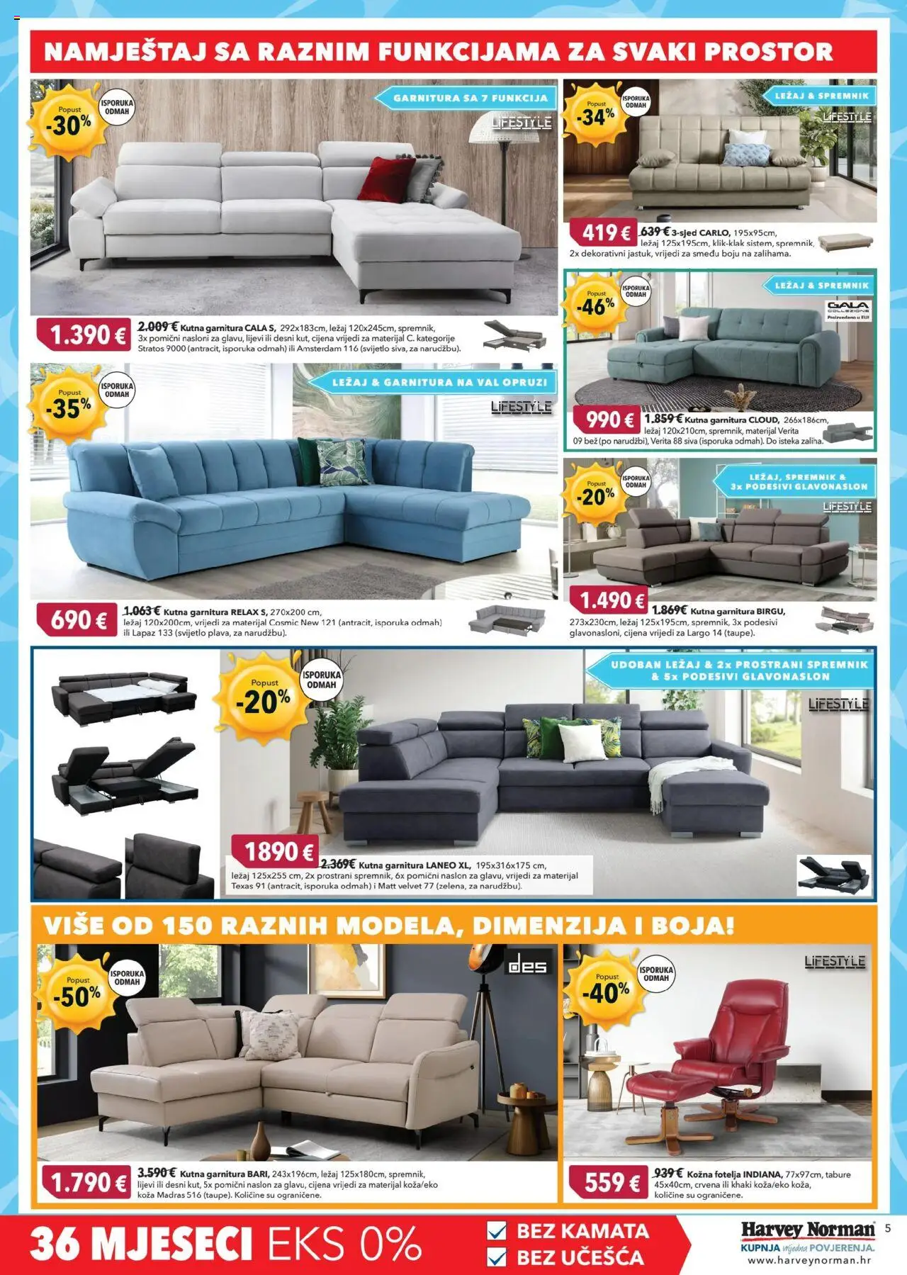 Harvey Norman katalog | vrijedi od 19.08.2025 | Stranica: 5 | Proizvodi: Fotelja, Tabure, Kutna garnitura