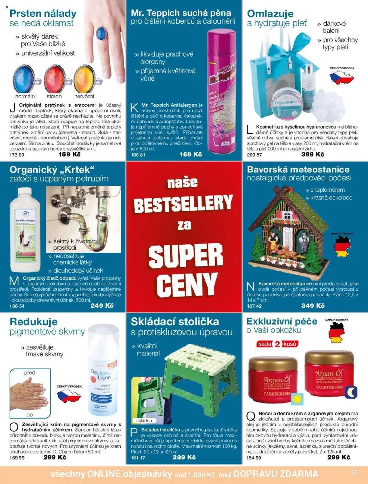 Decodoma katalog Vánoce 2025 od 09.10.2025 | Strana: 51 | Produkty: Sprchový gel, Meteostanice, Pouzdro, Nábytek