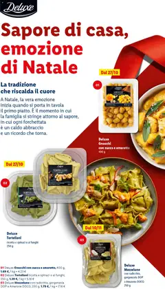 Anteprima del volantino Deluxe Gnocchi con zucca e amaretto, Gnocchi con zucca e amaretto, 400 g valido a partire dal 24.10.2025 | Pagina: 22