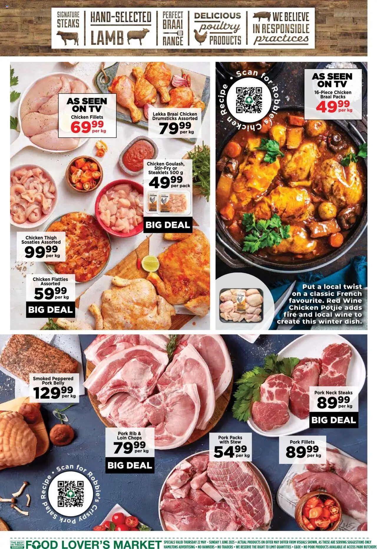 Food Lover's Market Western Cape - For The Love of Value │ valid from 22.05.2025 | Page: 7 | Products: TV, Wine, Pork, Salad