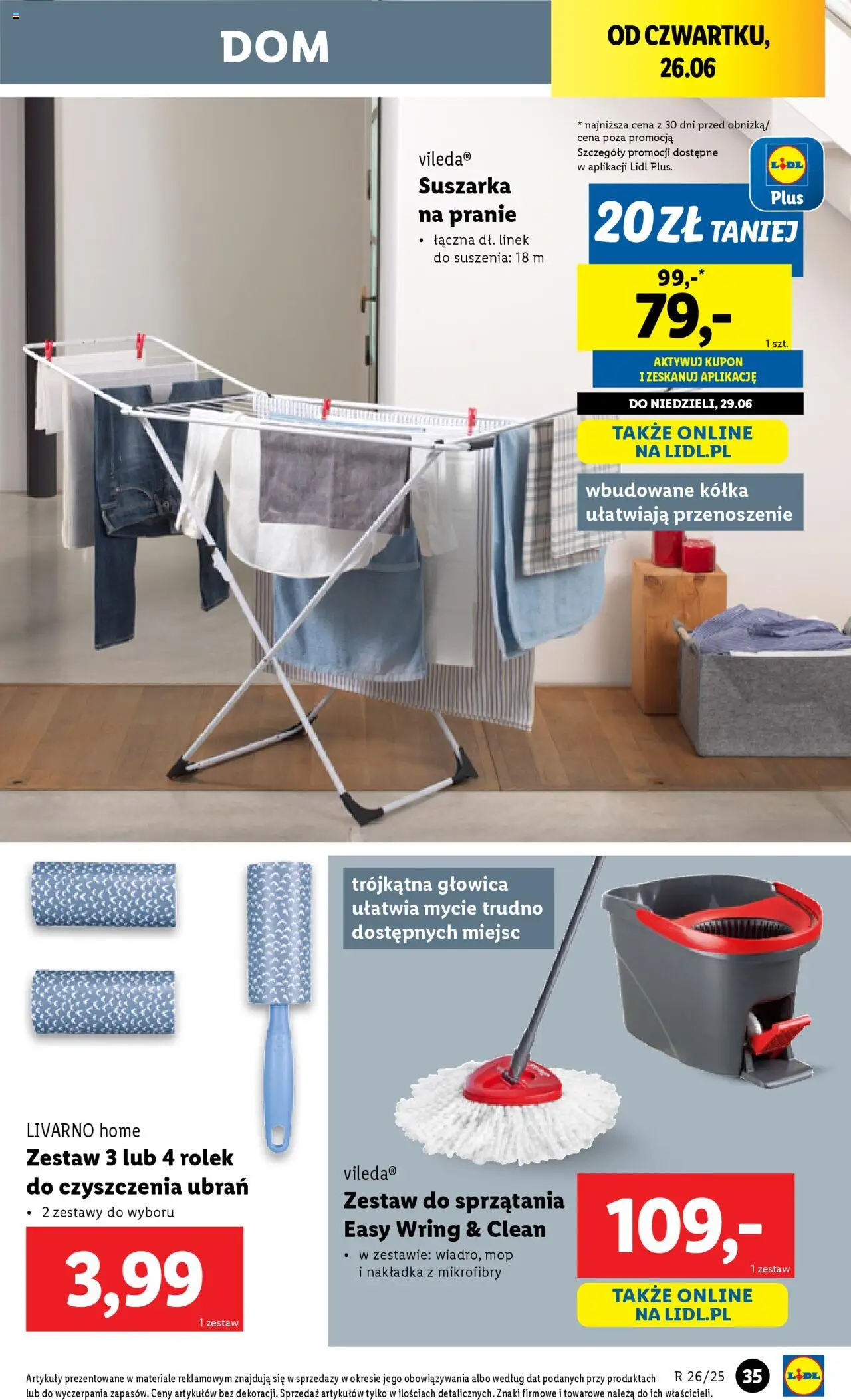 Lidl Katalog od 23.06.2025 | Strona: 37 | Produkty: Suszarka na pranie, Suszarka, Vileda