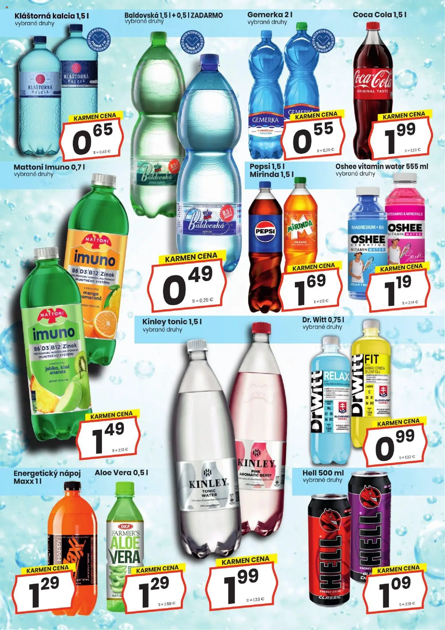 Nové KARMEN CBA akcie – leták je platný od 19.02.2026 | Strana: 14 | Produkty: Ananás, Kiwi, Mattoni, Gemerka