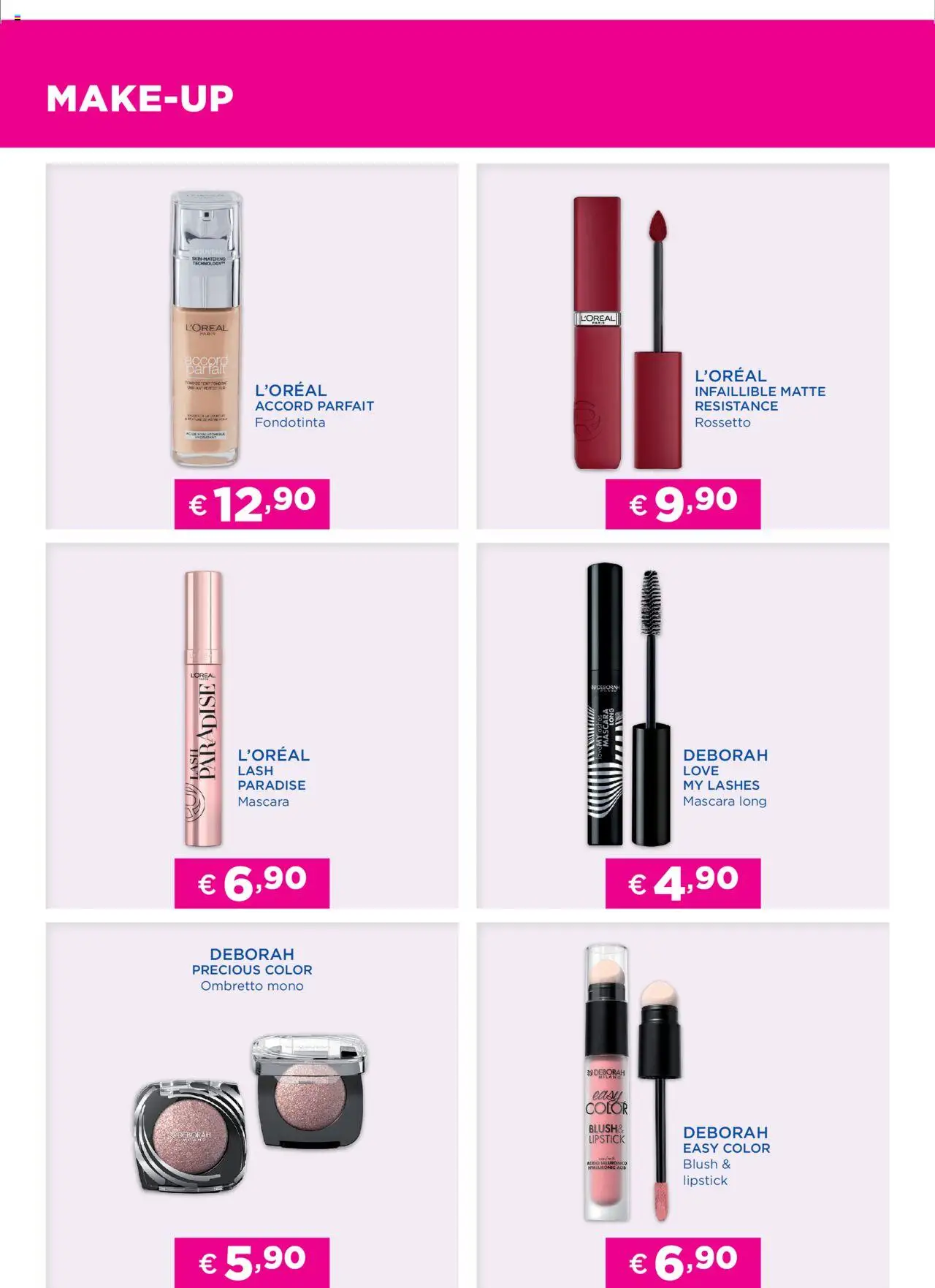 Volantino Acqua e Sapone del 08.08.2025 | Pagina: 2 | Prodotti: Mascara, Rossetto, Fondotinta, Blush