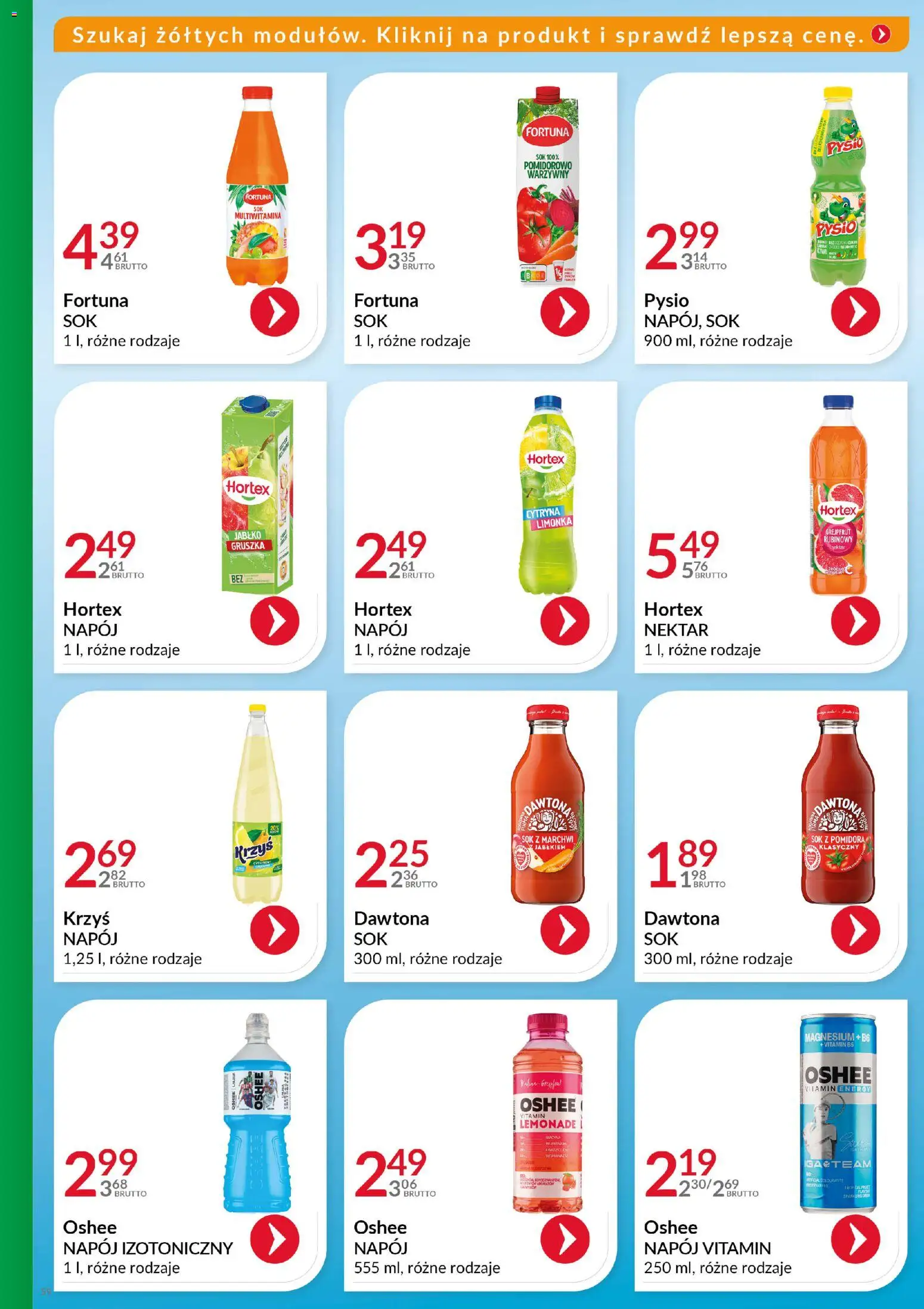 Eurocash Gazetka - Katalog Artykułów Spożywczych od 14.12.2025 | Strona: 59 | Produkty: Cytryna, Gruszka, Sok, Grejpfrut