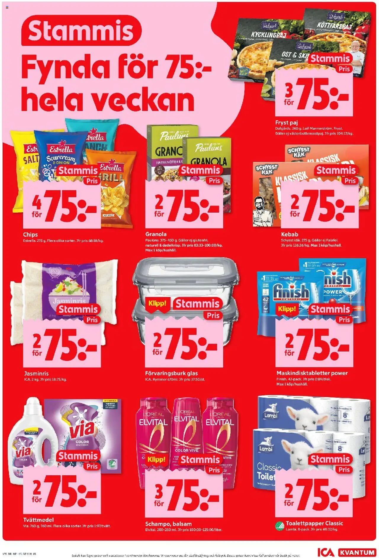 ICA Kvantum reklamblad aktuell från 25.08.2025 | Sida: 3 | Produkter: Galler, Chips, Paj, Granola