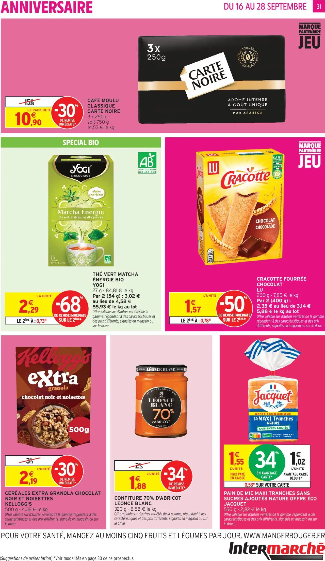  | Page: 31 | Produits: Noisettes, Pain de mie, Café moulu, Café