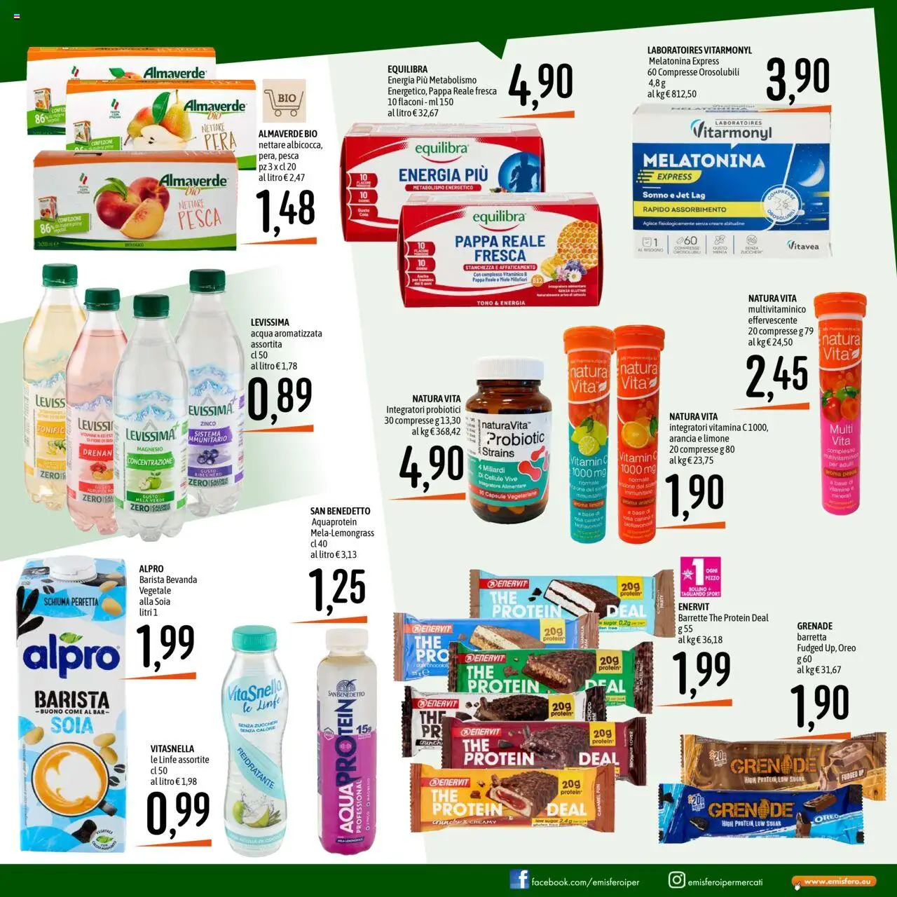 Volantino Emisfero del 20.10.2025 | Pagina: 19 | Prodotti: Acqua, Barretta, Integratore alimentare, Miele
