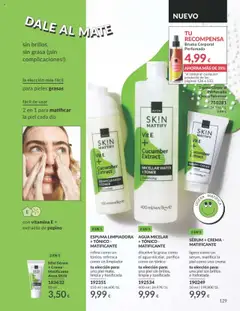SÉRUM + CREMA - MATIFICANTE, ligero como un sérum, matifica la piel como una crema tu elección para: una piel sin brillos e hidratada │ válido desde el 01.09.2025 | Página: 129 | Productos: Στιγμιαίος καφές, Agua micelar, Crema, Toner