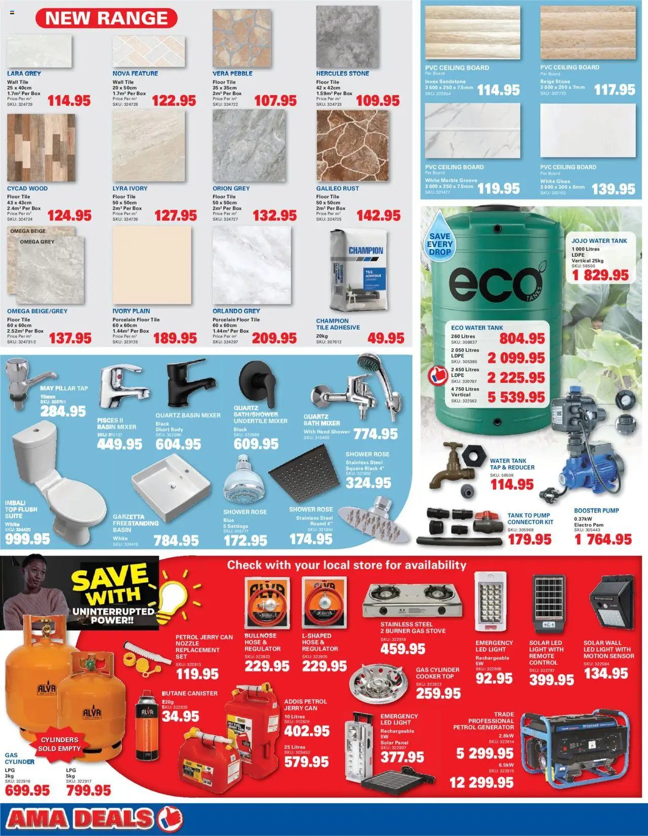 New Cashbuild catalogue – valid from 20.10.2025 | Page: 2 | Products: Remote, Adhesive, Tap, Water