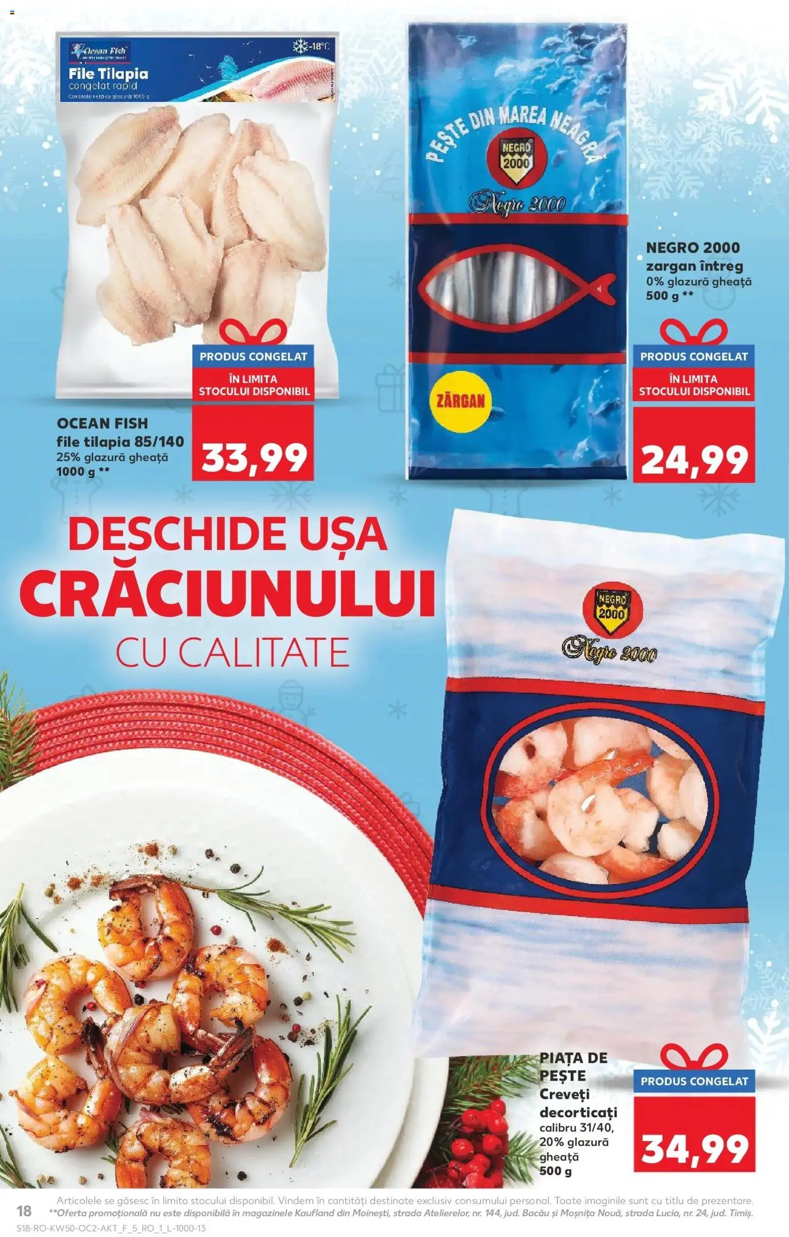 Noul catalog Kaufland – valabil de la 10.12.2025 | Pagină: 18 | Produse: Pește, Ușă