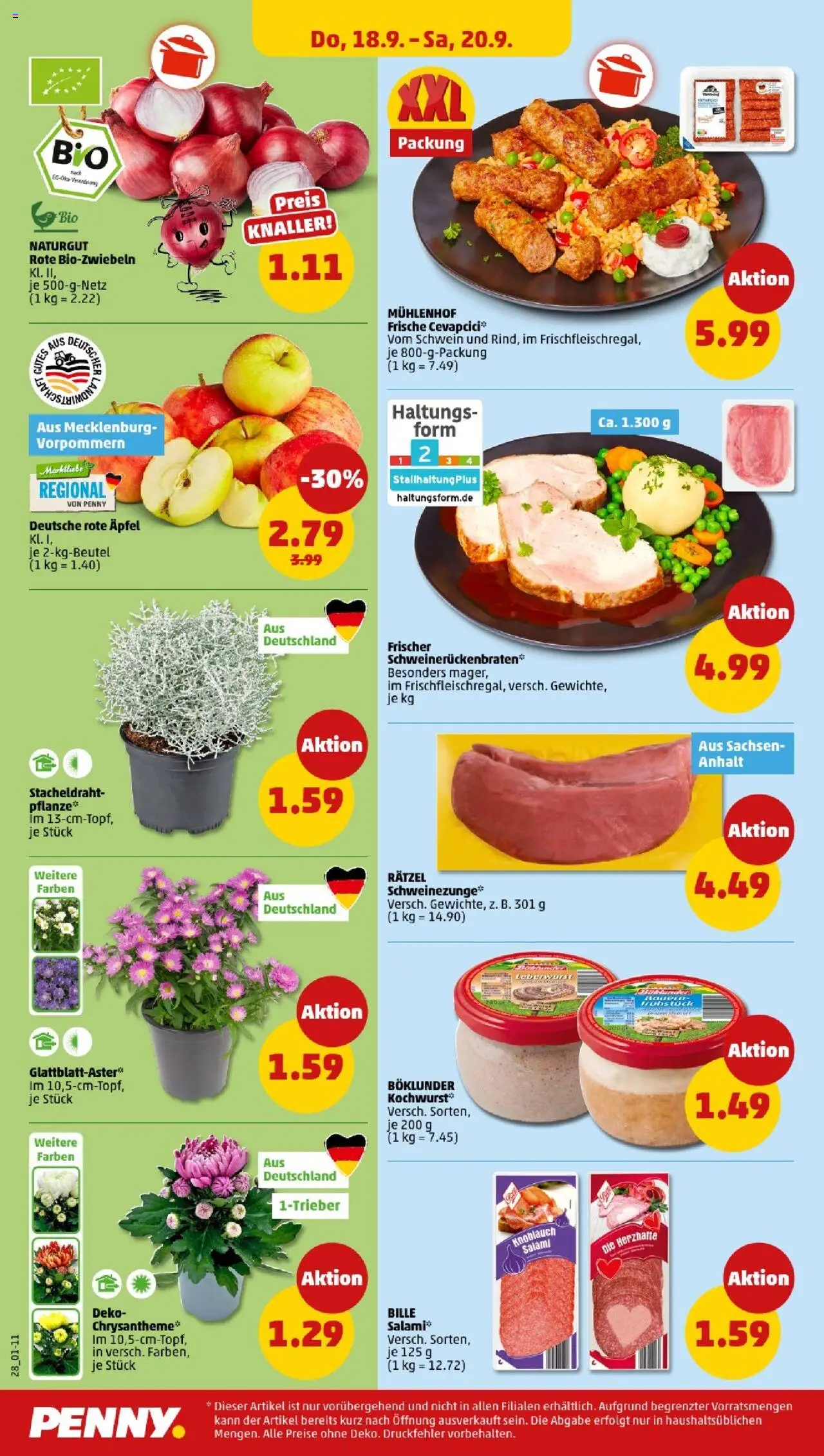 Penny - Berlin – gültig ab 15.09.2025 | Seite: 30 | Produkte: Cevapcici, Äpfel, Knoblauch, Salami