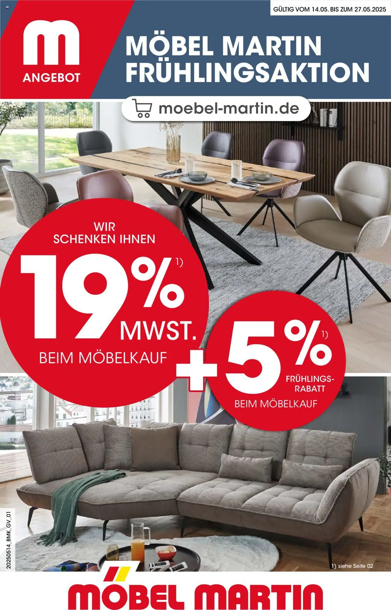 Möbel Martin Prospekt 	 - gültig ab dem 14.05.2025 | Seite: 1