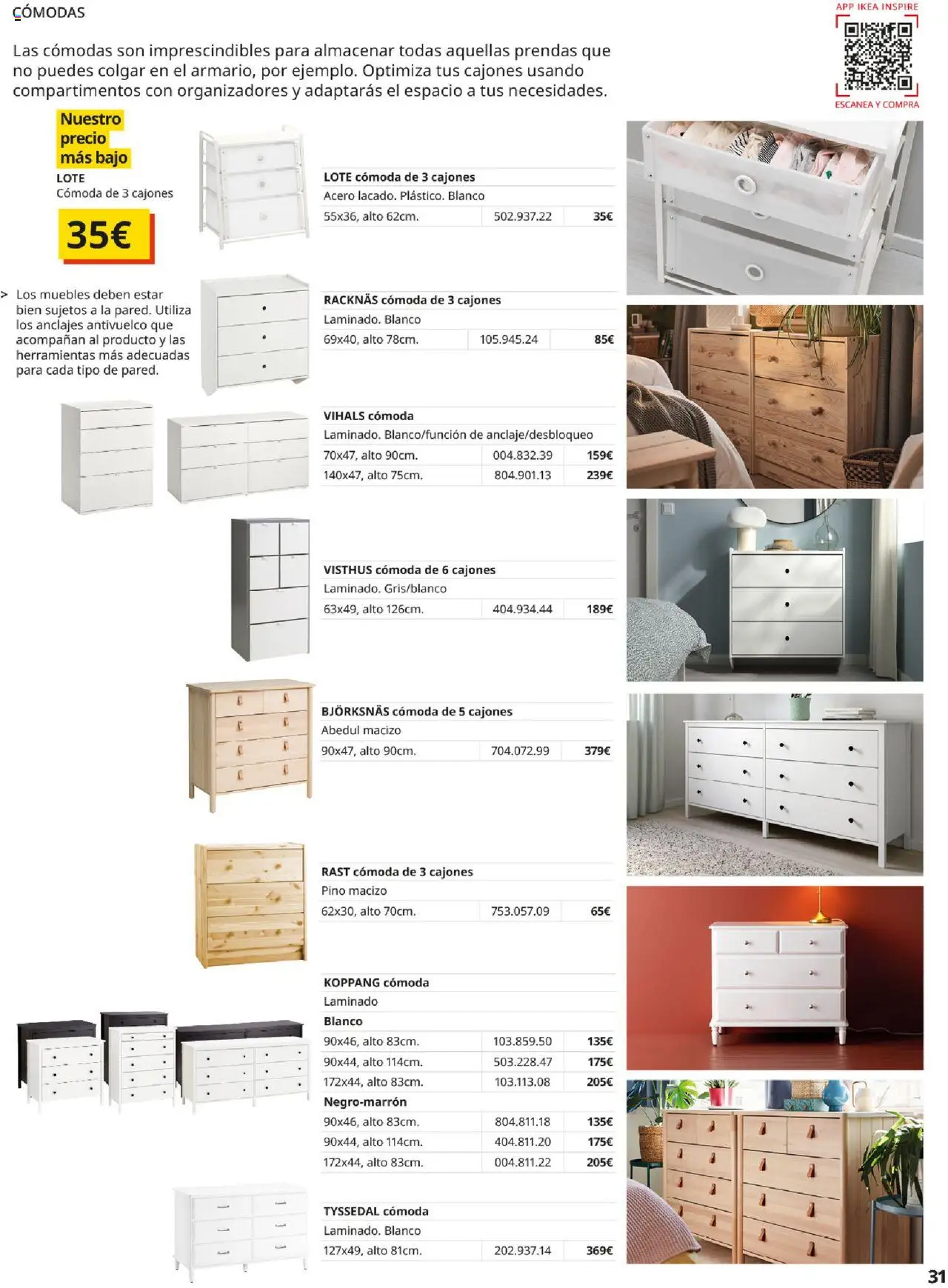 Catálogo IKEA Muebles para el dormitorio │ válido desde el 04.02.2025 | Página: 31 | Productos: Muebles