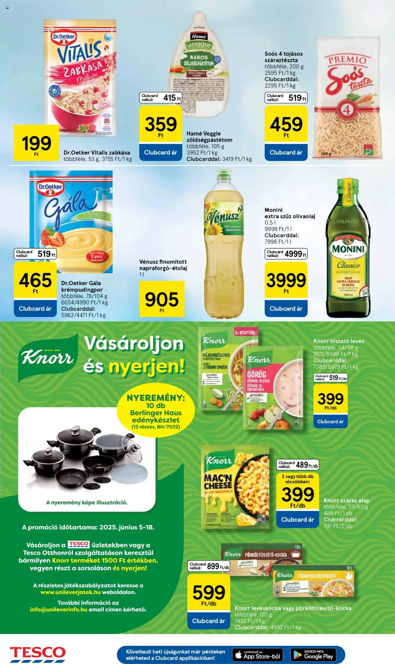 Tesco akciós ujság - amely érvényes a következő dátumtól: 05.06.2025 | Oldal: 22 | Termékek: Zabkása, Tészta, Száraztészta, Olívaolaj