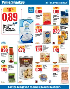 POLPOSNETO MLEKO Z 1,5% M. M., Z ZAMAŠKOM, Polposneto mleko z 1,5% maščobe, pakirano z zamaškom, 1 l │ velja od 21.08.2025 | Stran: 8