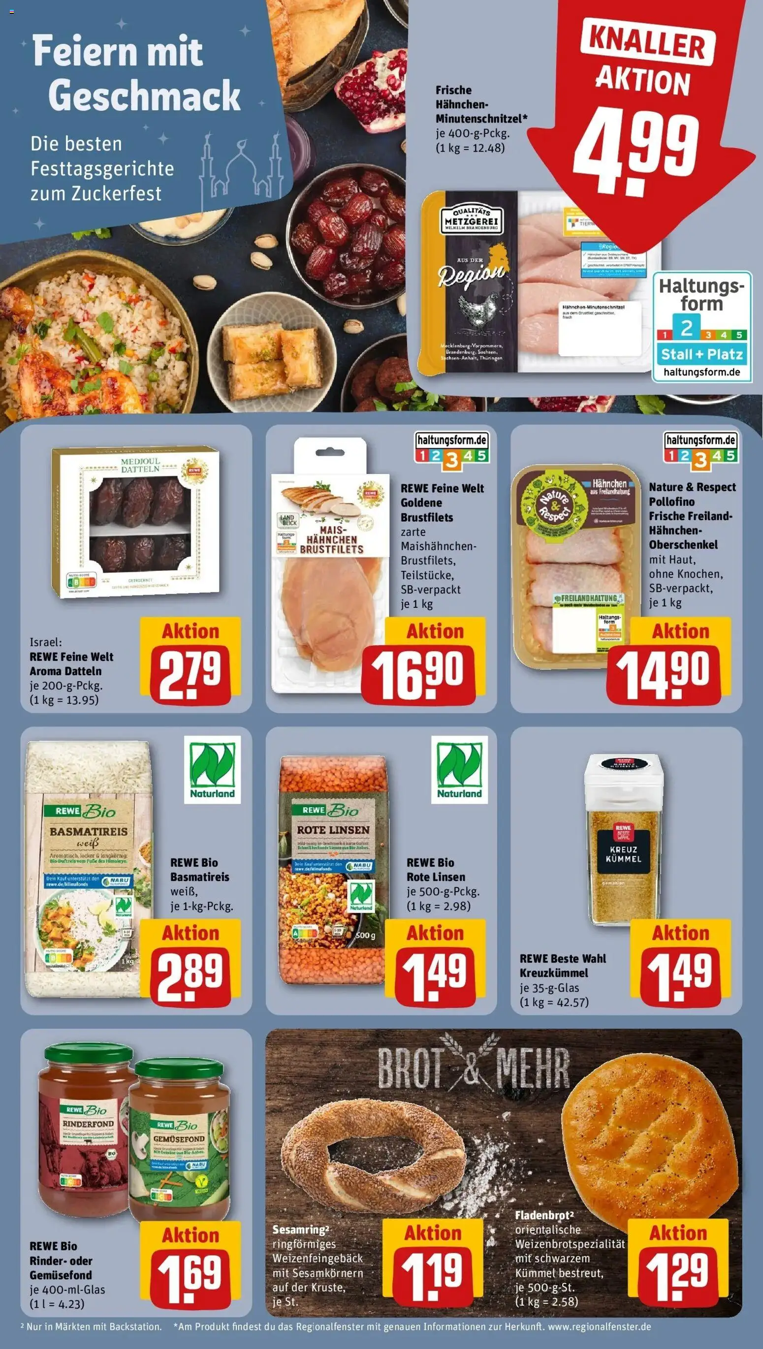 Rewe Prospekt Berlin / Grunewald	 – gültig ab 15.03.2026 | Seite: 17 | Produkte: Hahnchen, Basmatireis, Brot
