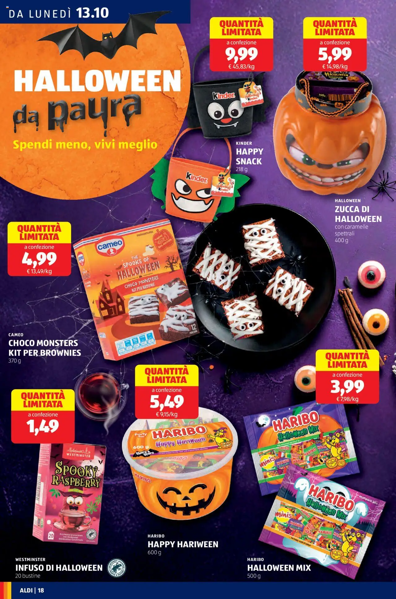 Volantino Aldi del 13.10.2025 | Pagina: 18 | Prodotti: Caramelle, Zucca