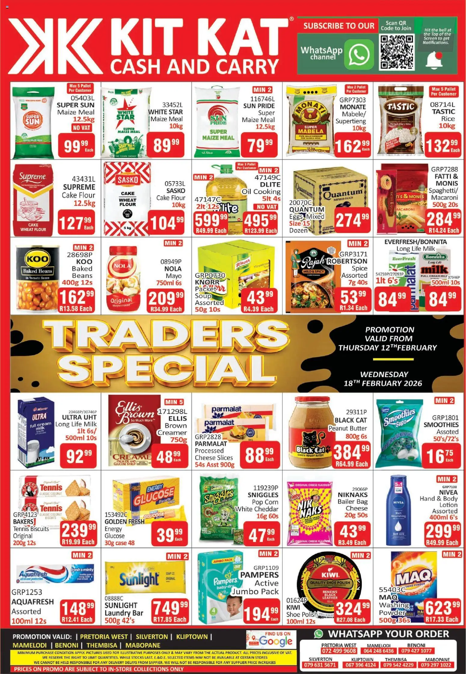 New KIT KAT Cash & Carry catalogue – valid from 12.02.2026 | Page: 2 | Products: Beans, Eggs, Tomato sauce, Mayonnaise