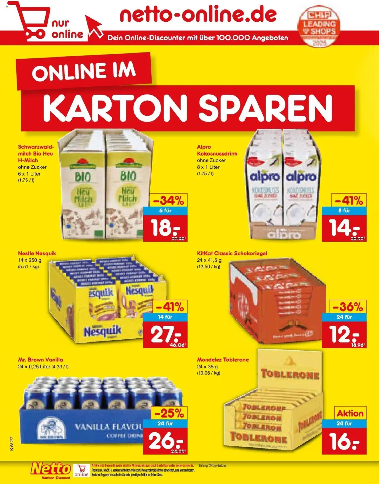 Netto Marken-Discount prospekt Amberg	 - gültig ab dem 29.06.2025 | Seite: 58 | Produkte: Nesquik, Milch, Alpro, Zucker