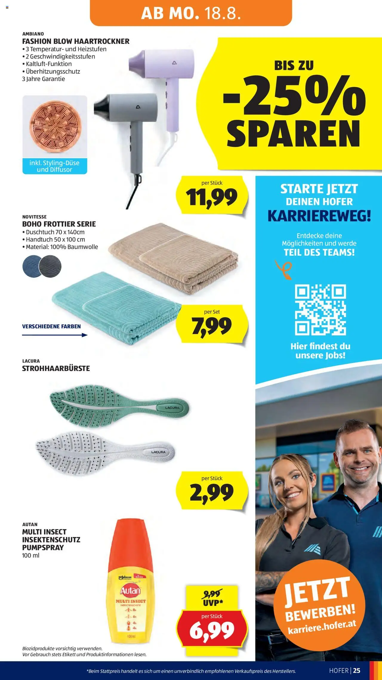 Hofer Flugblatt gültig ab 14.08.2025 | Seite: 29 | Produkte: Haartrockner