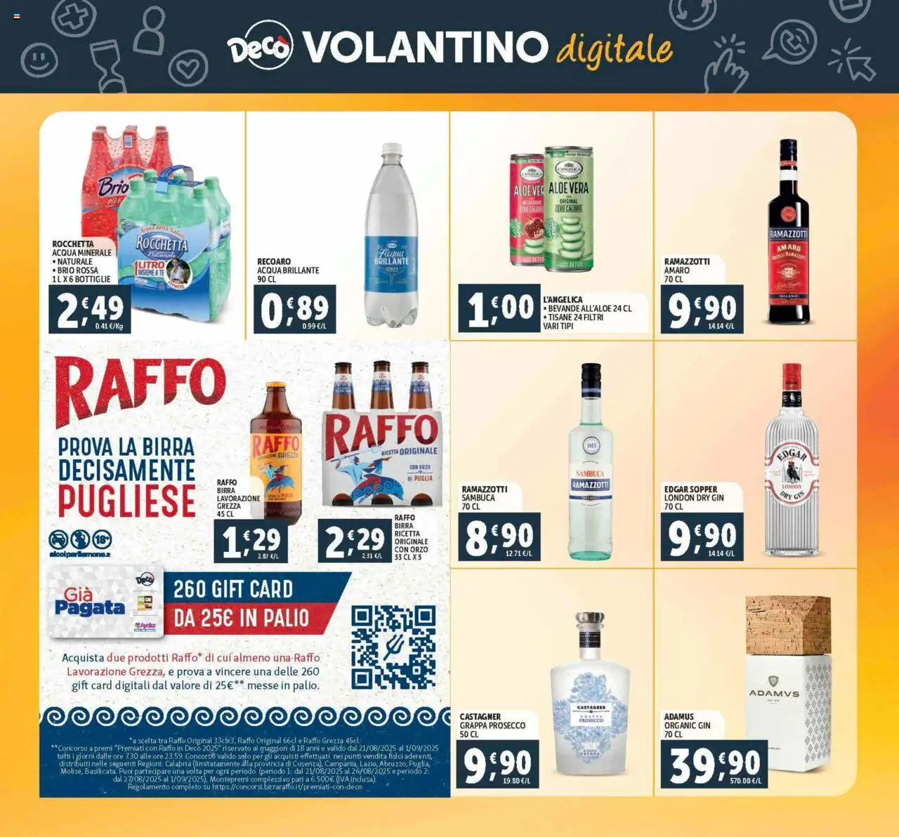 Volantino Decò del 21.08.2025 | Pagina: 29 | Prodotti: Birra, Tè, Acqua, Grappa