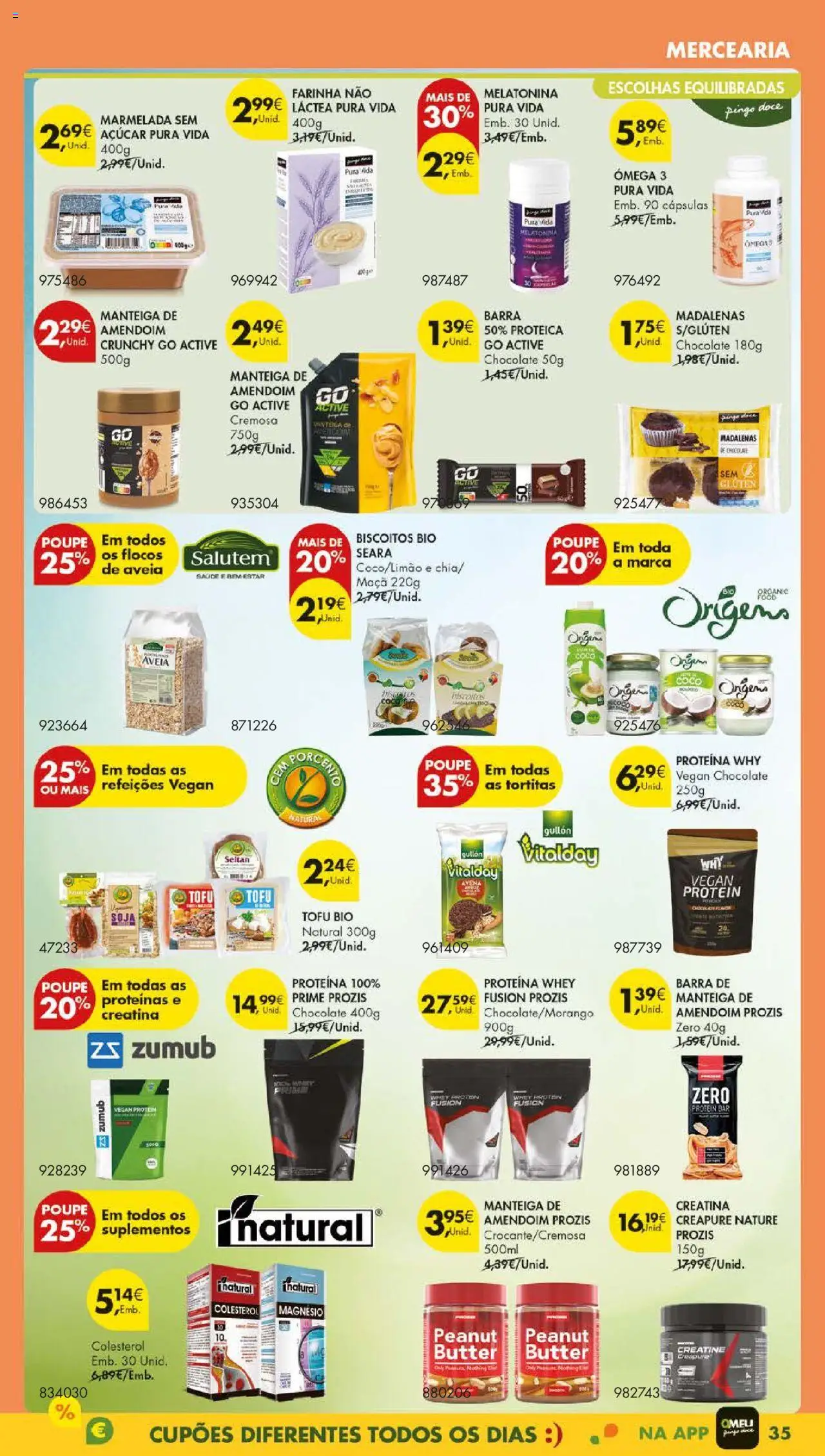 Pingo Doce folheto │ válido de 12.08.2025 | Página: 39 | Produtos: Marmelada, Maça, Melatonina, Whey protein