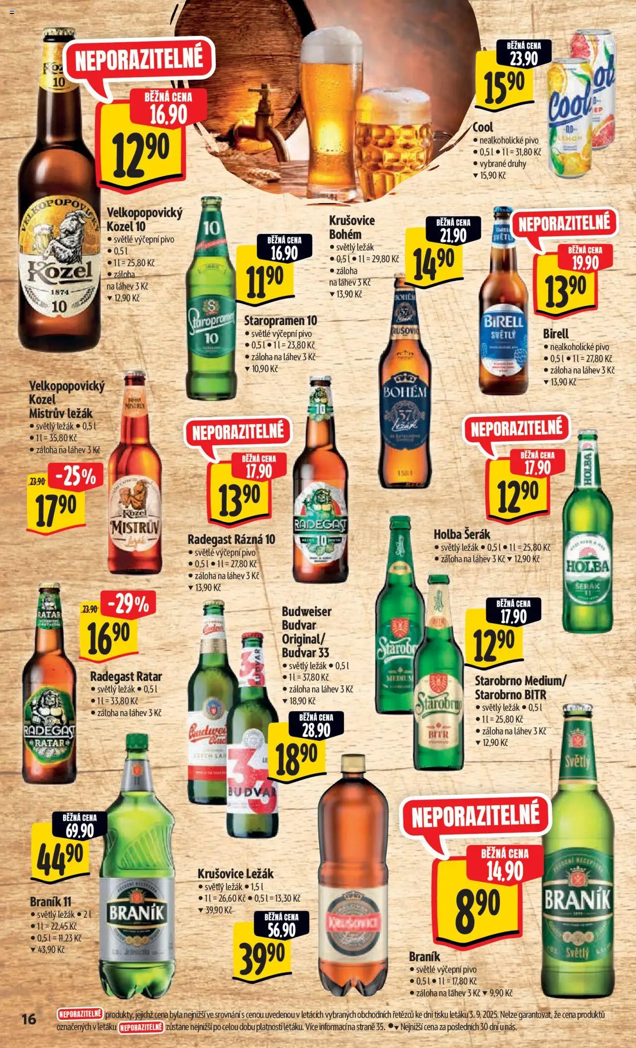 Albert leták - Strakonice od 10.09.2025 | Strana: 21 | Produkty: Staropramen, Pivo, Radegast Ratar, Radegast Rázna 10