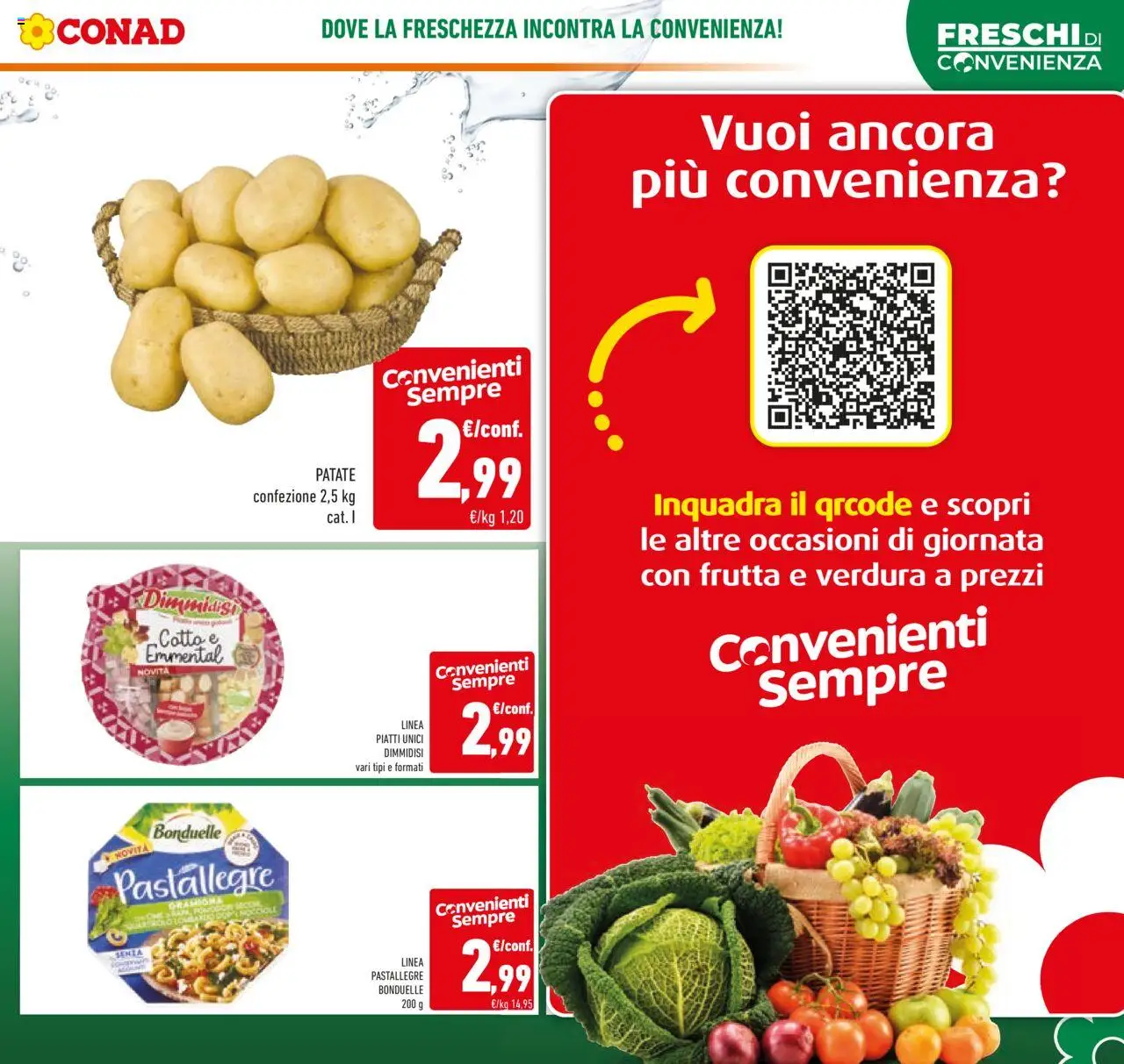 Volantino Conad del 13.08.2025 | Pagina: 3 | Prodotti: Patate, Frutta, Emmental