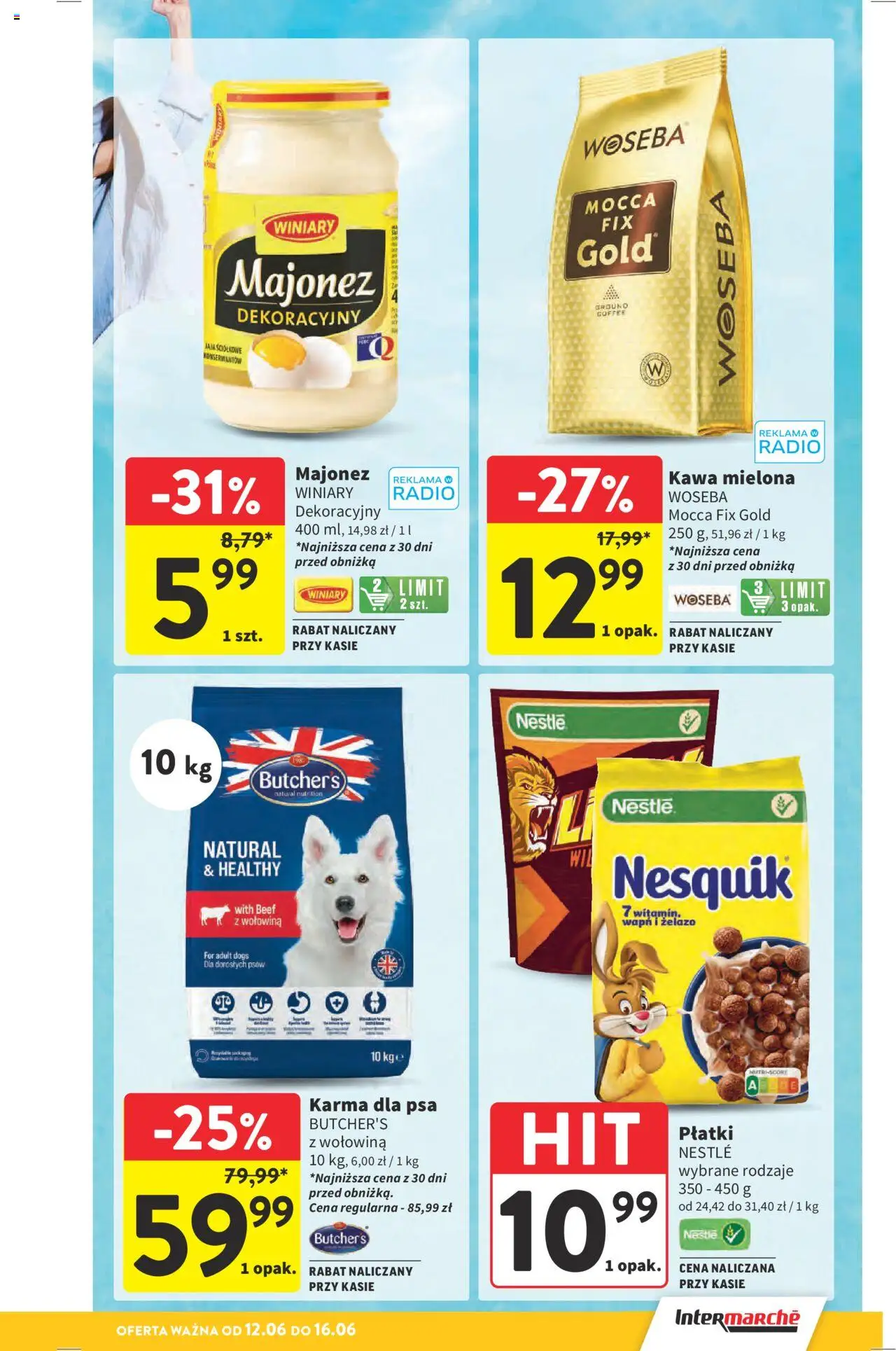 Intermarche Gazetka od 12.06.2025 | Strona: 5 | Produkty: Radio, Karma dla psa, Kawa, Płatki
