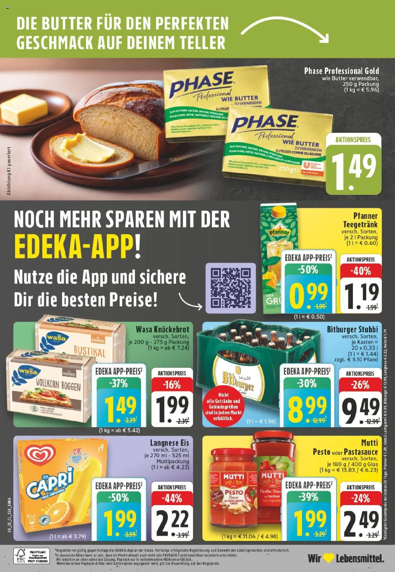 Edeka prospekt Hamm	 - gültig ab dem 20.07.2025 | Seite: 24 | Produkte: Langnese, Wasa knackebrot, Pasta, Eis