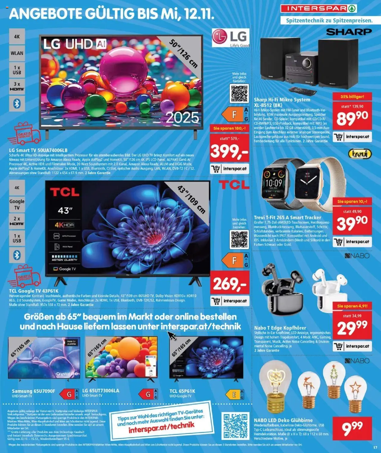 Interspar Flugblatt - Burgenland gültig ab 23.10.2025 | Seite: 17 | Produkte: Audio, MP3, Apple, Samsung