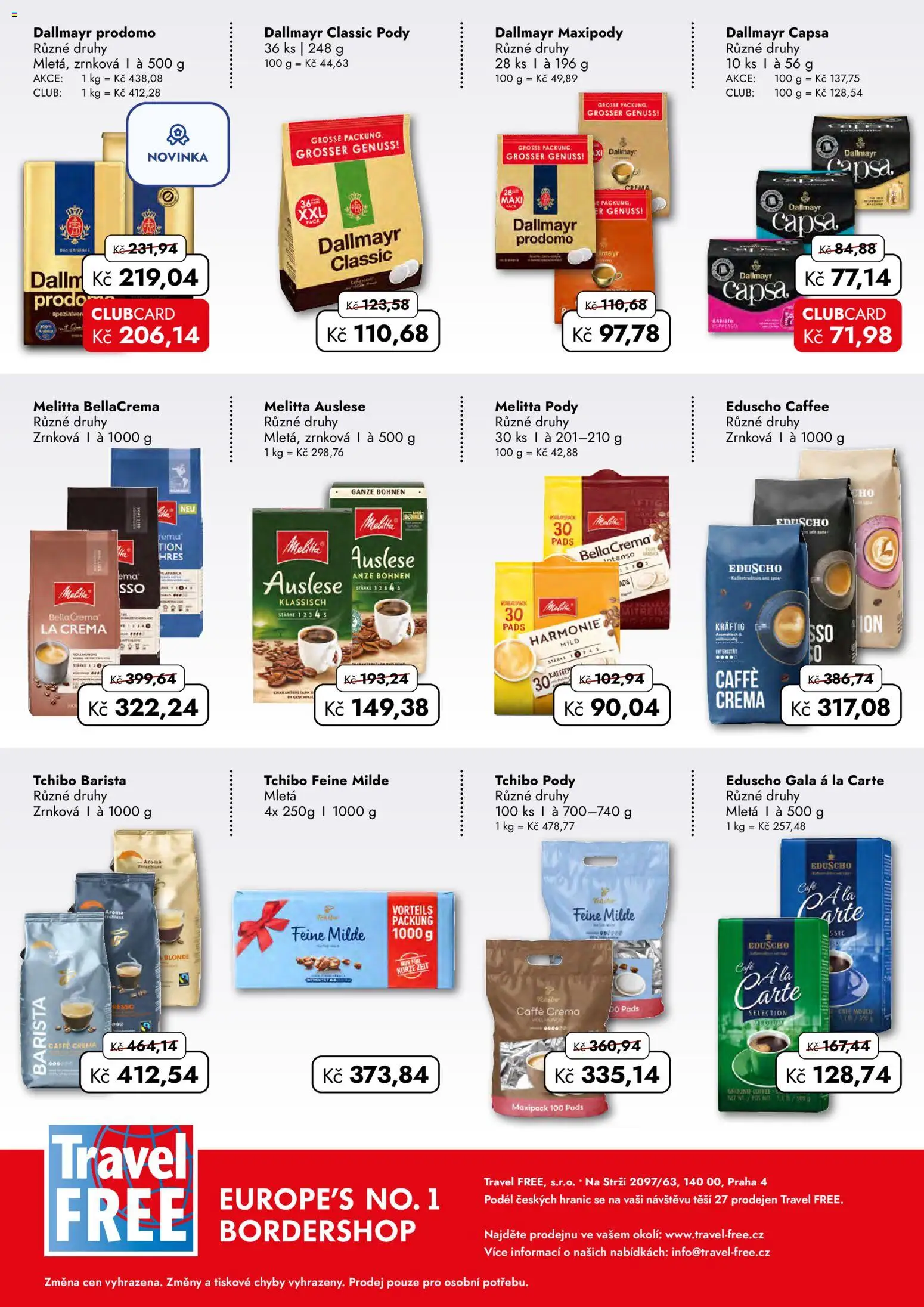 Travel Free leták od 20.03.2026 | Strana: 8 | Produkty: Tchibo, Tchibo barista, Crema, Caffè crema