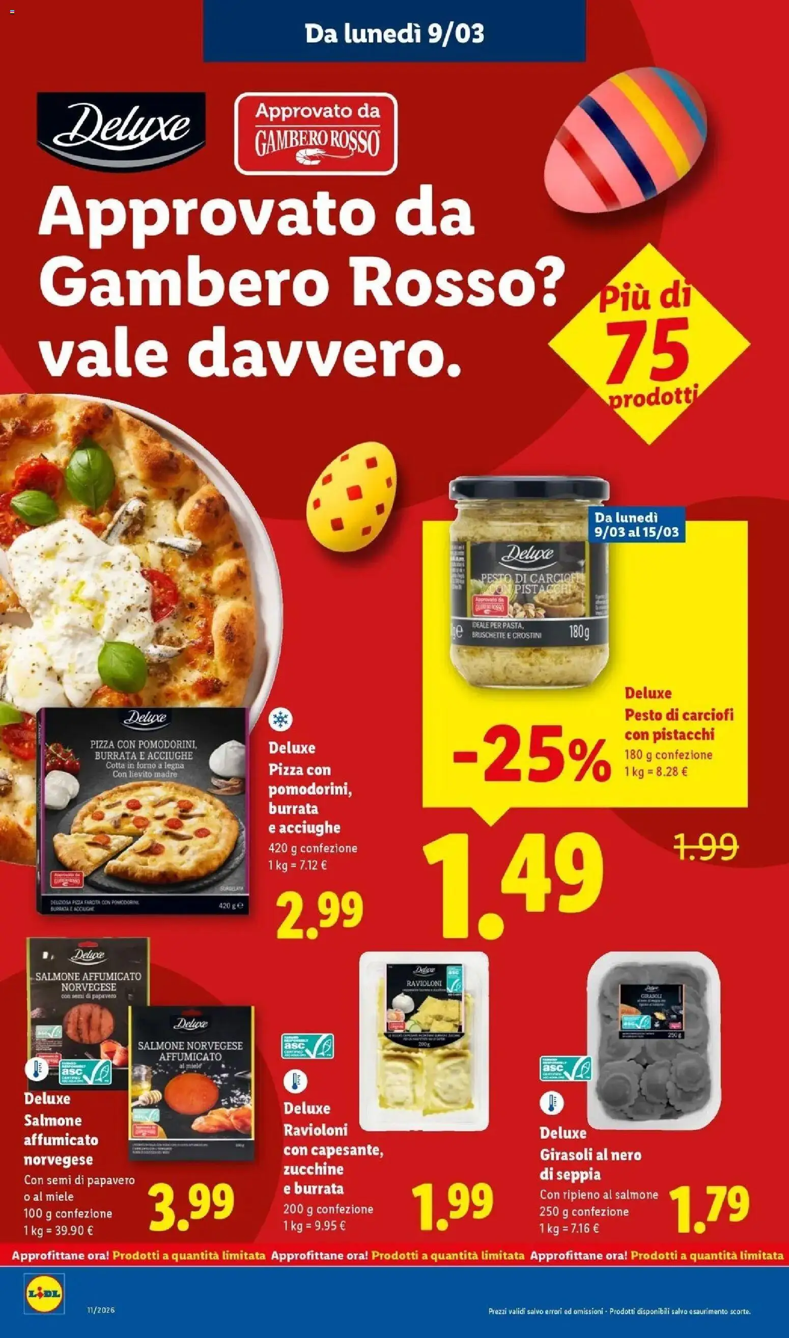 Volantino Lidl del 09.03.2026 | Pagina: 14 | Prodotti: Salmone, Crostini, Pistacchi, Miele