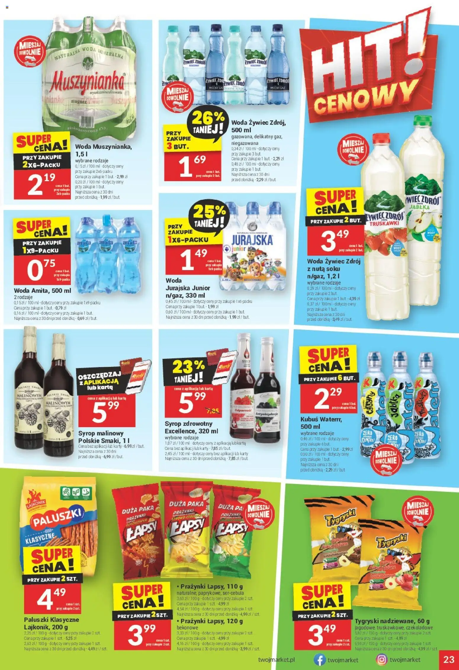 Twój Market Gazetka od 21.01.2026 | Strona: 23 | Produkty: Karta, Syrop, Syrop malinowy, Truskawki