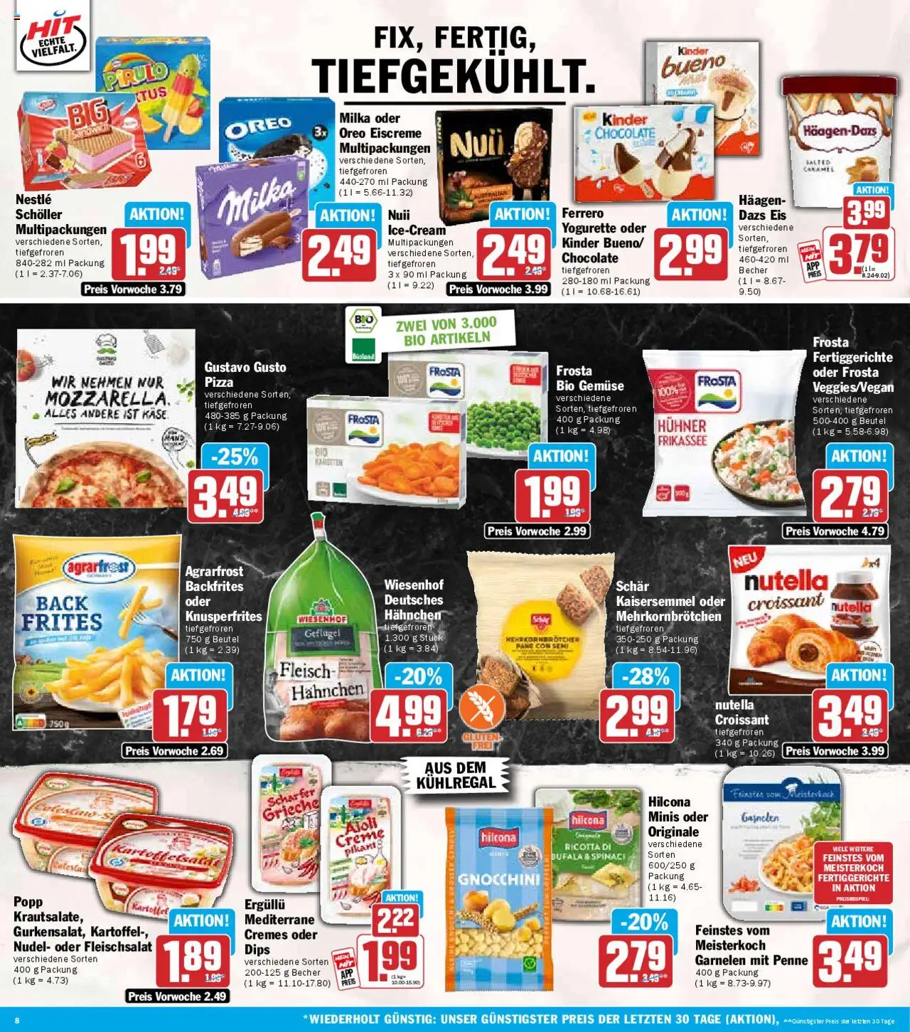 HIT Prospekt 	 – gültig ab 29.09.2025 | Seite: 8 | Produkte: Yogurette, Pane, Creme, Pizza