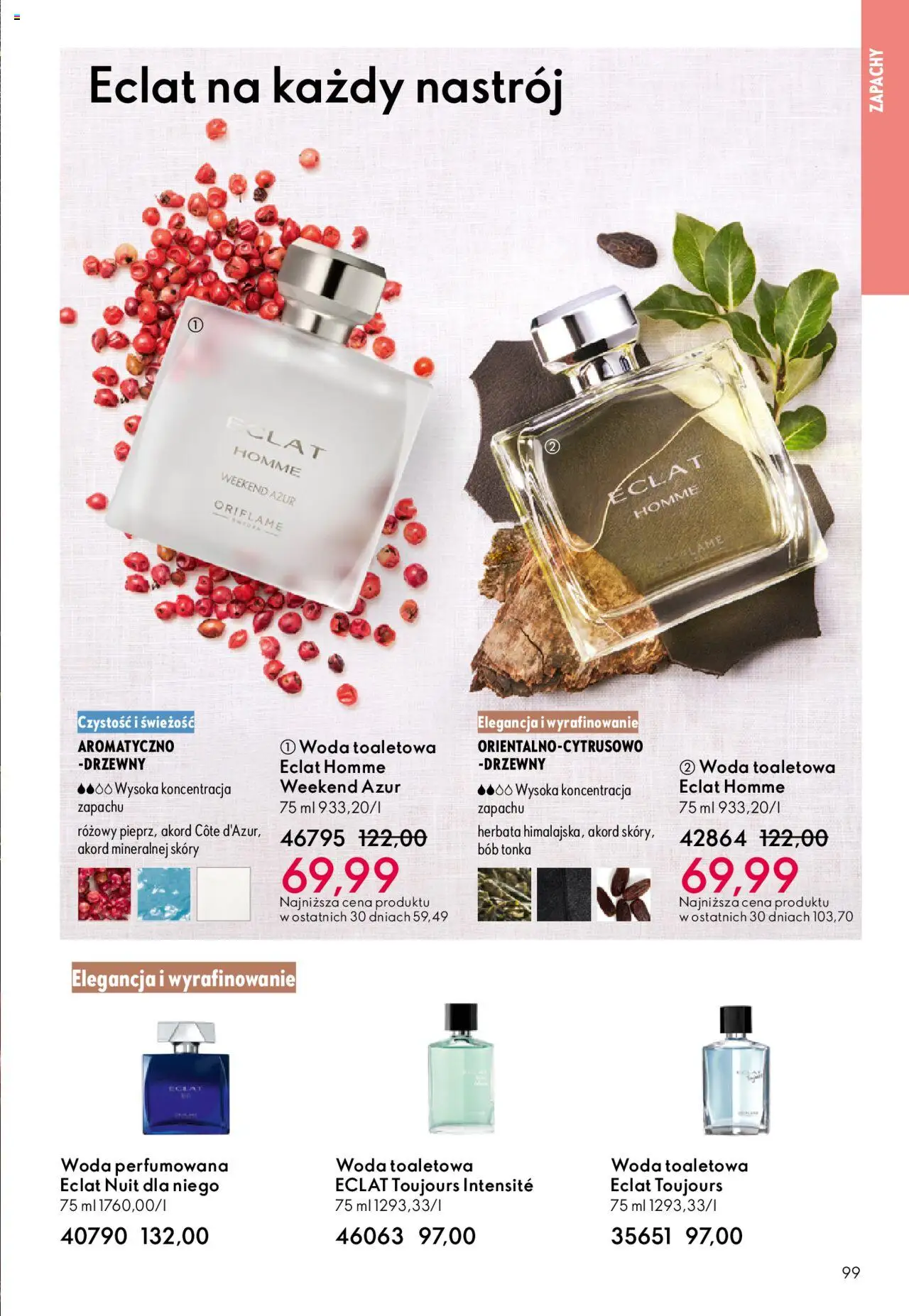 Oriflame Katalog 13 2025 od 07.09.2025 | Strona: 99 | Produkty: Bób, Woda toaletowa, Herbata, Woda