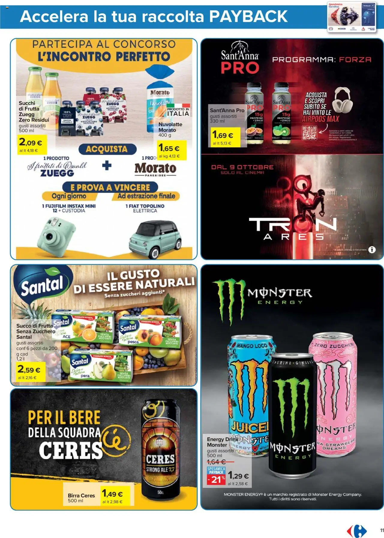Volantino Carrefour del 23.10.2025 | Pagina: 11 | Prodotti: Birra, Frutta, Zucchero, Pera